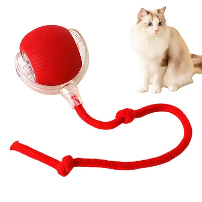 Produktbild von Elektrischer Katzen- und Hundeball – interaktives Spielzeug mit USB-Aufladung, 360° Rolling, drei Modi, smarter Ball für Katzen und Hunde, Rot