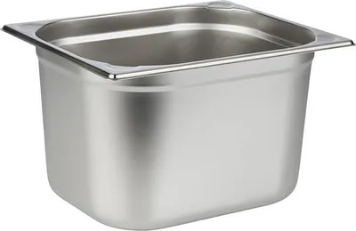 Produktbild von APS 81208 GN 1/2 Behälter, Edelstahl, 32,5 x 26,5 cm, Tiefe 200 mm, 11,65 Liter