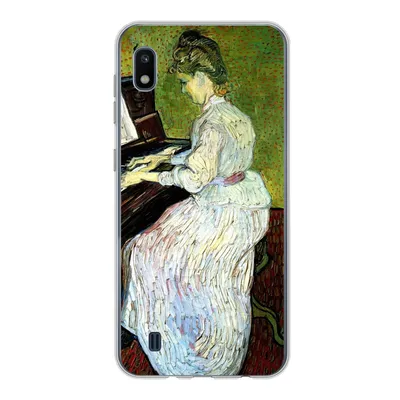 Produktbild von MuchoWow® Handyhülle Schutzhülle Hülle für Samsung Galaxy A10 Marguerite Gachet am Klavier - Vincent van Gogh Silikon Softcase Handy Hülle - Schutzhülle