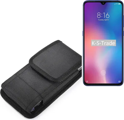 Produktbild von Holster Gürteltasche kompatibel mit Xiaomi Mi 9 Holster Gürtel Tasche wasserabweisend Handy Hülle Schutz Hülle Outdoor schwarz K-S-Trade