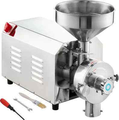 Zdjęcie produktu dla Młynek do soi VEVOR do przypraw 2200 W, młynek do kukurydzy 50 kg/h ze stali nierdzewnej, przemysłowy młynek do pieprzu, soi, orzeszków ziemnych, ziaren kukurydzy 605 x 290 x 460 mm