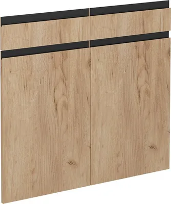 Image de Façade de cuisine Vicco R-Line Chêne de force doré 79.2x70.8cm façade de meuble pour meuble bas à tiroirs, Model 39525
