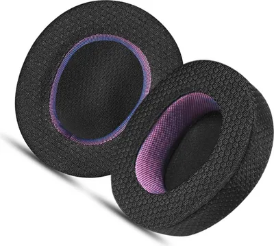 Zdjęcie produktu dla INF Wymienne nauszniki do słuchawek SteelSeries Arctis Nova Pro - czarno-fioletowe Wersja Bluetooth Nauszniki z siateczki