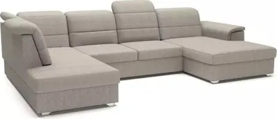Produktbild von Bergamo U rechtes Ecksofa mit Schlaffunktion (Cappuccino - Viton 192)