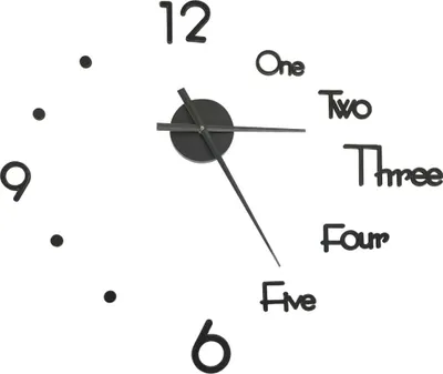 Image de Horloge murale 3D Design moderne Noir 100 cm XXL