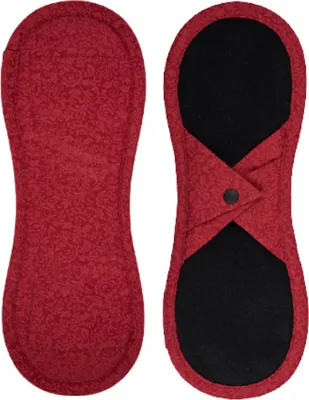Produktbild von Bamboolik Waschbare Damenbinde Satins - Knöpfe Rot - 3 Stück