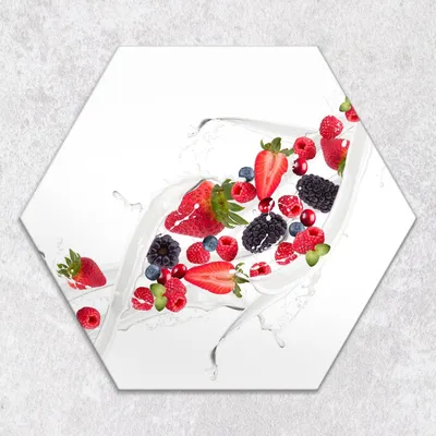 Produktbild von Glas-Herdabdeckplatten Glaskeramikkochfeld-Abdeckung Spritzschutz Glas Hexagon Schneidebrett 40 cm Obst Holz