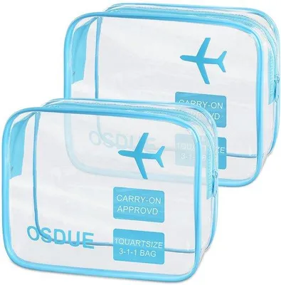 Immagine prodotto di Sacchetti igienici da viaggio impermeabili, confezione da 2, blu, PVC