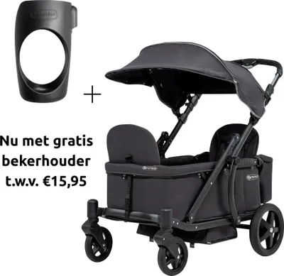 Produktbild von Pronto Space Grey Bollerwagen / Zwillingswagen