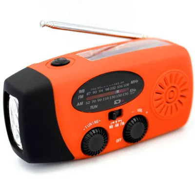 Produktbild von 2000mAh Notfall Solar Handkurbel AM FM NOAA Wetter Radio LED Licht USB Ladegerät Outdoor