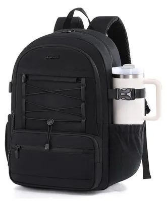 Zdjęcie produktu dla Plecaki dla kobiet, torba na laptopa 15,6 cala, plecak szkolny dla nastolatek, damska torba szkolna, wodoodporny plecak podróżny, torba do szkoły, plecak do pracy, czarny