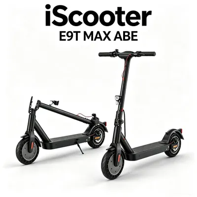 Produktbild von E9T MAX (ABE‑) 10‑Zoll Stadt‑E‑Scooter für Erwachsene, 500W Motor, 36V 10Ah Akku, 20 km/h, Doppelbremssystem, intelligente APP‑Verbindung