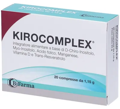 Produktbild von KIROCOMPLEX Nahrungsergänzungsmittel mit Myo-Inositol, Folsäure und Vitamin D, glutenfrei, 20 Tabletten