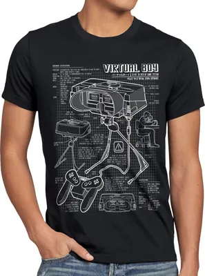Produktbild von style3 Virtual Boy Blaupause Herren T-Shirt 32-Bit videospiel controller