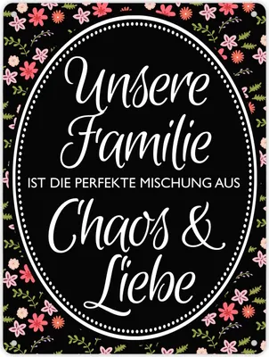 Produktbild von Metallschild XL mit Spruch: Unsere Familie ist die perfekte ... Schild