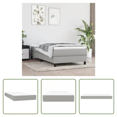 Immagine prodotto di The Living Store Materasso a molle insacchettate grigio chiaro 90x200x20 cm tessuto