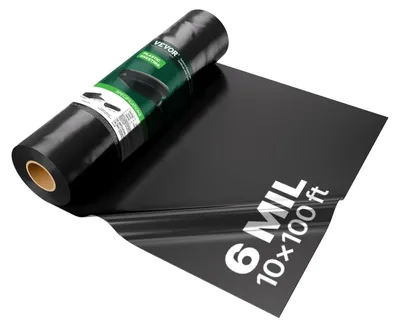 Produktbild von VEVOR PE Baufolie 3,05x30,48 m, 0,15 mm Dicke Kunststofffolie, Abdeckfolie aus K