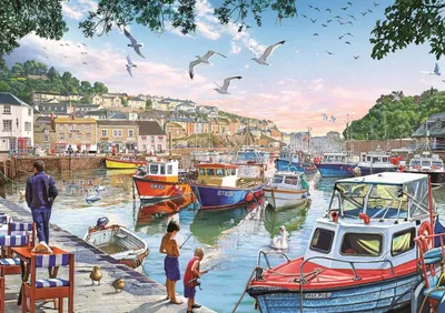 Produktbild von Art Puzzle Puzzle The Little Fishermen at the Harbour - 1000 Teile