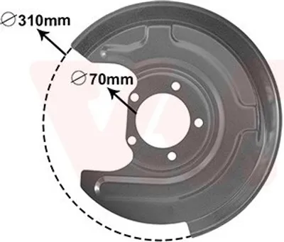 Produktbild von VAN WEZEL Spritzblech Bremsscheibe für VW PASSAT Variant (3B6) Hinten Links 0315373 Ankerblech
