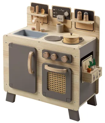 Immagine prodotto di cucina da gioco per bambini howa cucina da gioco in legno 'FoodieFun' indietro. 10 pezzi di accessori per la cucina per bambini 4824