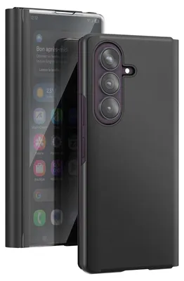 Obrázek produktu pro Avizar, ochranné pouzdro s klopkou pro Galaxy Z Fold8 Ultra, vzhled kůže, s funkcí stojánku, černá barva