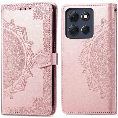 Imagen del producto de Funda libro Mandala para Motorola Moto G86 - Oro rosado