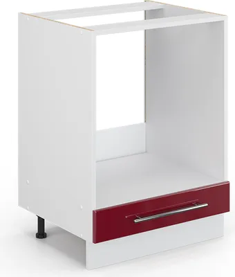 Produktbild von Vicco Herdumbauschrank Fame-Line, 60 cm ohne Arbeitsplatte, Bordeaux Hochglanz/Weiß