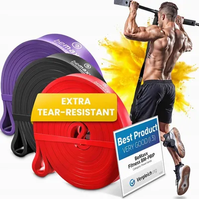 Produktbild von 3er Set Fitness Widerstandsbänder für Krafttraining und Calisthenics