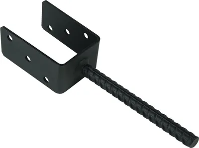 Produktbild von Pfostenträger zum einbetonieren schwarz für 8 x 8 cm Pfosten U-Anker - Pro Stück