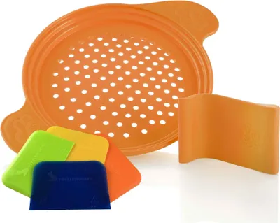 Produktbild von Spätzlewunder mit Patenschaber und Teigkarten Orange