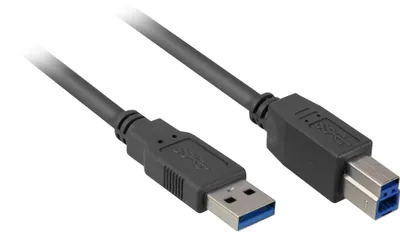 Productafbeelding van USB 3.2 Gen 1 kabel, USB-A connector > USB-B connector (zwart, 1 meter)
