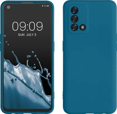 Produktbild von kwmobile Slim Case kompatibel mit Oppo A74 Hülle - Handyhülle aus Silikon in Karibikblau