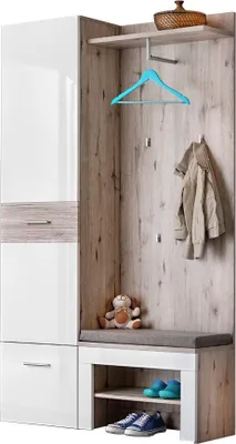 Immagine prodotto di Mobili per l'ingresso - ONYX 5 - Colore rovere e bianco