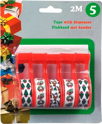 Zdjęcie produktu dla Taśma klejąca świąteczna 5 szt.