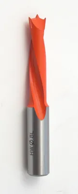 Zdjęcie produktu dla Wiertło do kołków BRÜCK HW z trzpieniem centrującym – lewe D=5 mm S=10x30 mm NL=35 mm GL=70 mm | 5010500700