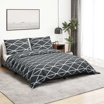 Image de Vidaxl Duvet Crossing Set 200x200 cm Baumwollgrau