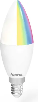 Produktbild von Hama WLAN-LED-Lampe E14 5,5W RGBW, dimmbar, Kerze 176599