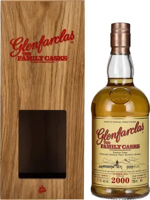Produktbild von Glenfarclas THE FAMILY CASKS Single Cask SUMMER 2021 Refill Sherry Butt 2000 57,9% Vol. 0,7l in Holzkiste