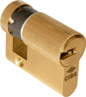 Productafbeelding van Cilinder Cisa Asix 1.0e300.12.0.00sz.c5, messing, korte sluitplaat (30 x 40 mm)