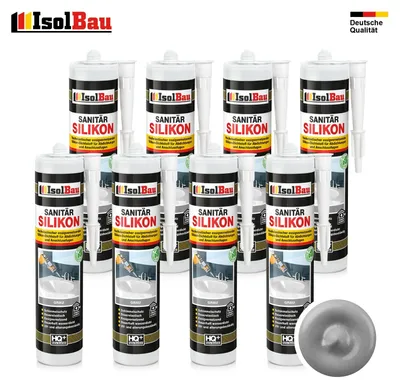 Sanitär Silikon 1 - 48 Stk. 300ml Sanitärsilikon Bad Dusche Küche Dichtstoff