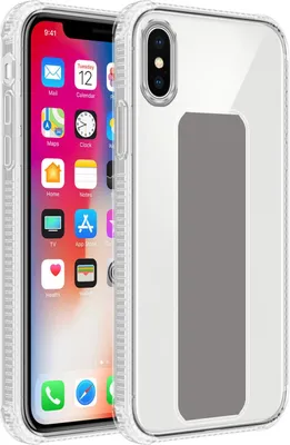 Produktbild von Cadorabo Schutzhülle für Apple iPhone X / XS Hülle in Grau Etui TPU Silikon Case Cover Standfunktion