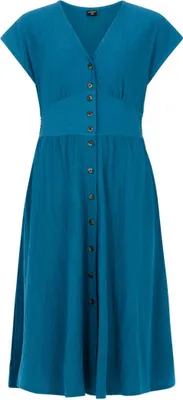 Produktbild von Protest Nieve Kurzarm Midi-kleid Blau M Frau Blau M