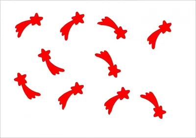 10 Bügelbilder 30 mm Flockfolie Sternschnuppe Komet