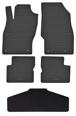 Productafbeelding van Rubberen automatten + tunnelmat voor Opel Adam 2012-2019 (hatchback) – 5-delig, zwart, op maat – Wielganizator SolidTread