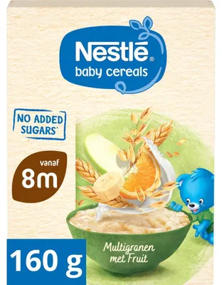 Immagine prodotto di Nestlé Baby Cereali Multicereali con frutta 8 mesi+ 160g, senza glutine