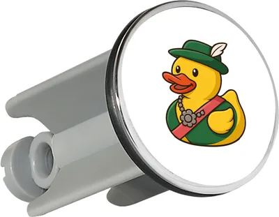 Produktbild von Huuraa Waschbeckenstöpsel Quietscheente Schützenkönigin Gummiente Schützenfest 4cm höhenverstellbar Abflussstopfen Geschenkidee