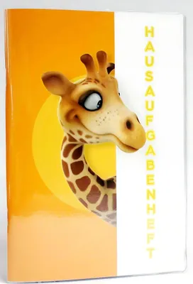 Produktbild von ADINA Hausaufgabenheft A5 (Giraffe) für Schlaue Faule