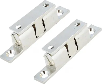 Produktbild von Paar Doppelkugelschnäpper Schnapper Schnäpper Kugelschnapper Messing vernickelt 50mm