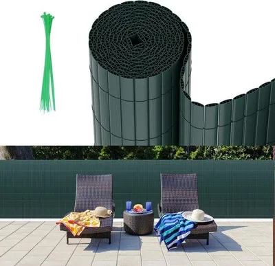 Image de Panneau de protection en PVC de 3 mètres pour balcons et jardins - Vert
