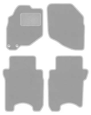 Productafbeelding van Velours automatten voor Honda Jazz II 2002-2007 (hatchback) – 4-delig, grijs, op maat – Wielganizator OSLO